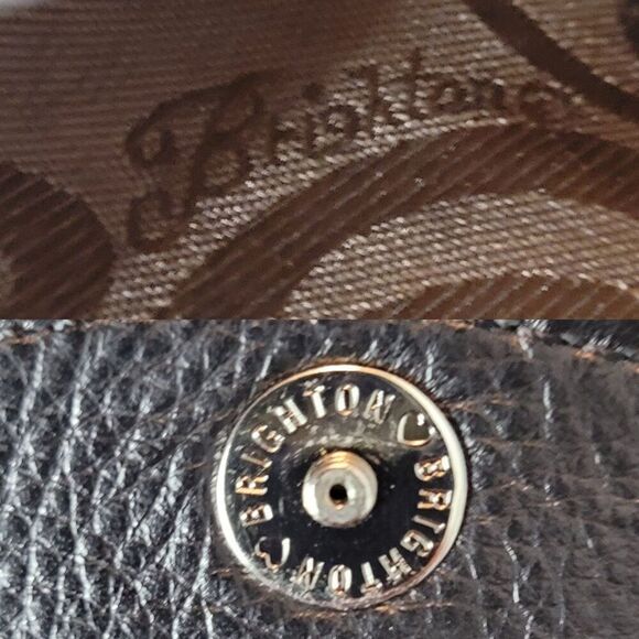 Brighton Black‎ Leather Crossbody Embroidered Multiple Pockets Strap - Picture 4 of 16